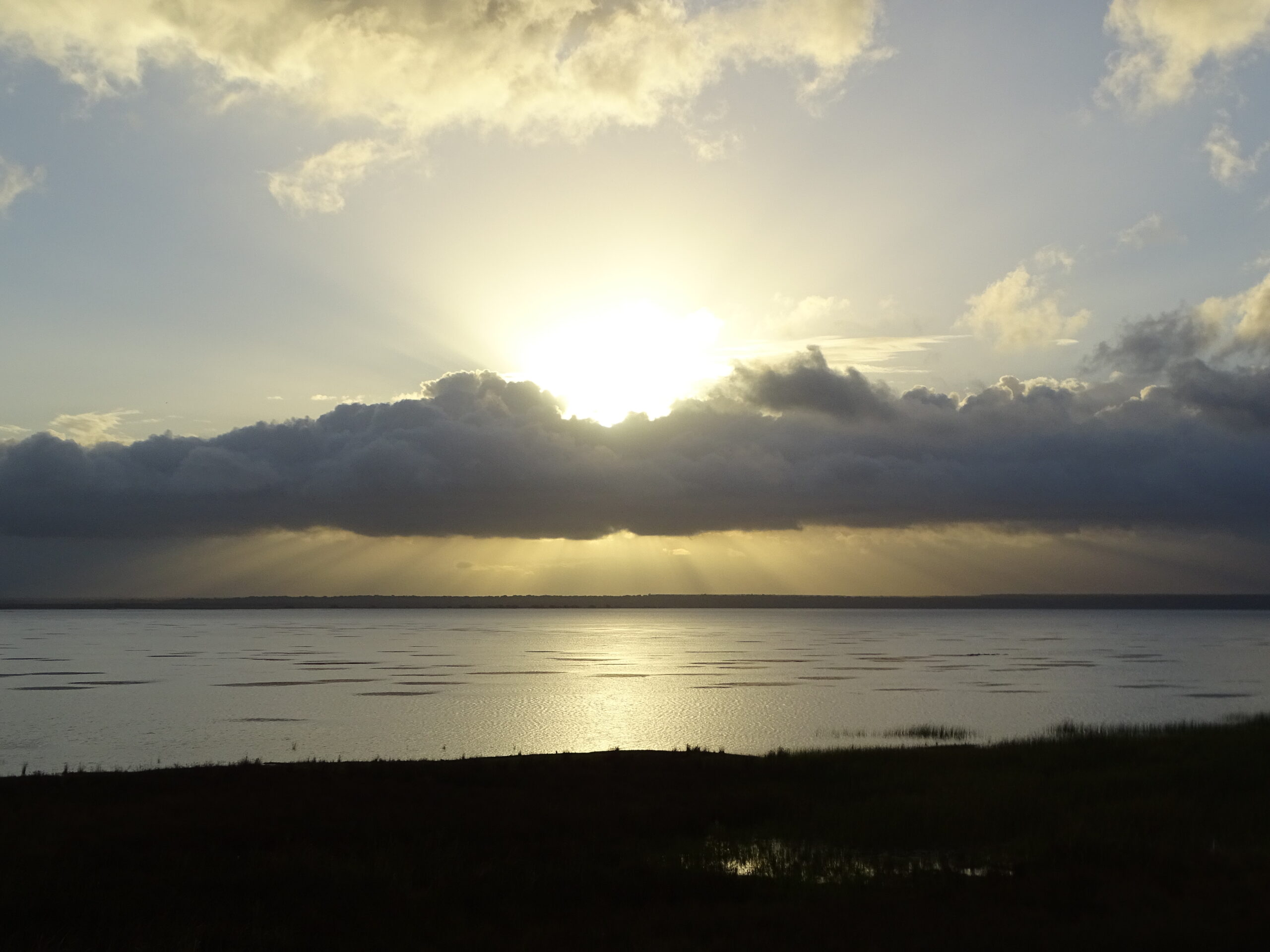 Zonsondergang St. Lucia wetlands