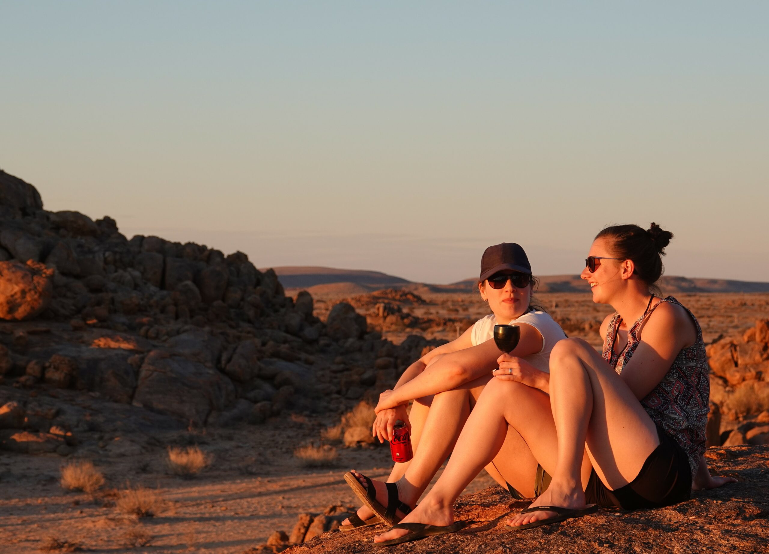 Sundowner drive in Namibia